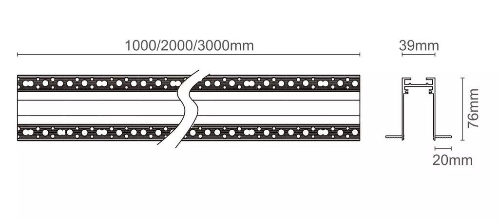 Track Series Recessed 39mm Standard