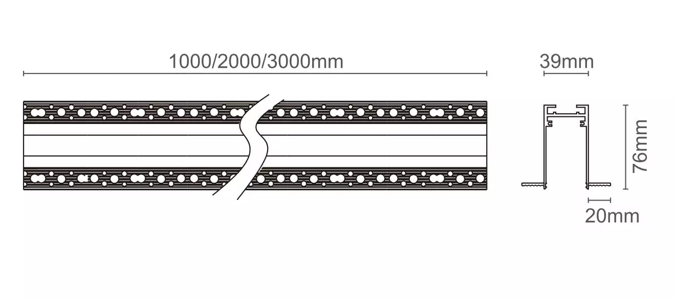 Track Series Recessed 39mm Standard